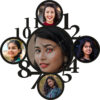 MDF Photo Round Shape 5 Photos