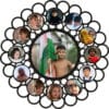 MDF Photo Wall Clock – Round Model – 13 Photos