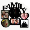 MDF 5 Photo Family Clock Frame