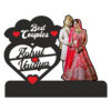 Couple Customized Table Top | Heart Shape Cutout with Name
